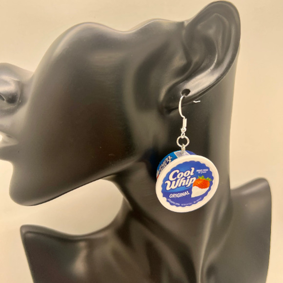 Cool Whip Earrings - Whipped Cream Earrings - Mini Brands Earrings - Food Earrin - Picture 5 of 9